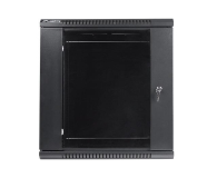 LANBERG Szafa instalacyjna wisząca 19 12U 600X450mm czarna (drzwi szklane) WF01-6412-10B - 455293 - zdjęcie 2